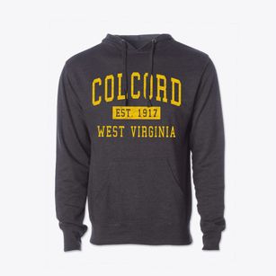 Colcord West Virginia Classic Established Cotton Hoodie Sweatshirt