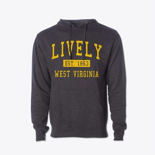Lively West Virginia Classic Established Cotton Hoodie Sweatshirt