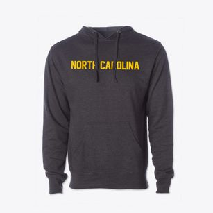  North Carolina Block Letter Cotton Hoodie Sweatshirt