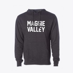 Maggie Valley North Carolina Classic Block Cotton Hoodie Sweatshirt