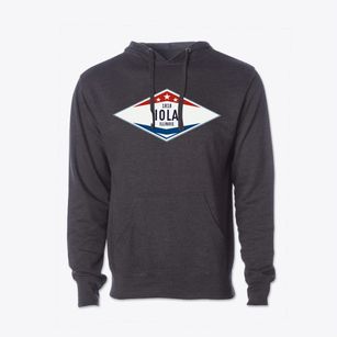 Iola Illinois Diamond Star Cotton Hoodie Sweatshirt