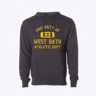 West Bath Maine Athletic Dept Cotton Hoodie Sweatshirt