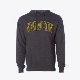 New Albion New York Trendy Block Cotton Hoodie Sweatshirt