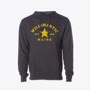 Willimantic Maine Star Cotton Hoodie Sweatshirt