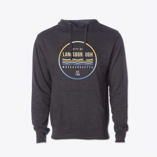 Lanesborough Massachusetts Color Fade Cotton Hoodie Sweatshirt