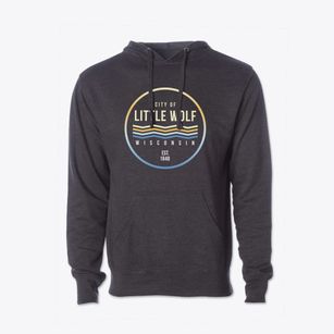 Little Wolf Wisconsin Color Fade Cotton Hoodie Sweatshirt
