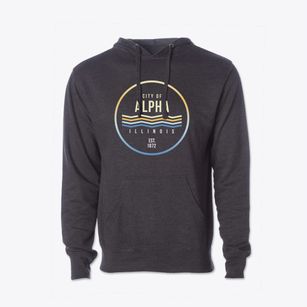 Alpha Illinois Color Fade Cotton Hoodie Sweatshirt