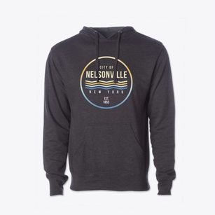 Nelsonville New York Color Fade Cotton Hoodie Sweatshirt