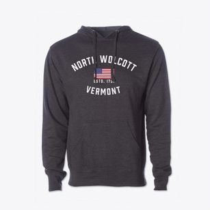 North Wolcott Vermont Patriot Cotton Hoodie Sweatshirt