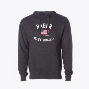 Hager West Virginia Patriot Cotton Hoodie Sweatshirt