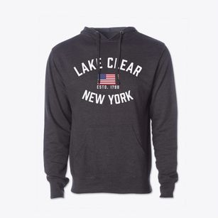 Lake Clear New York Patriot Cotton Hoodie Sweatshirt