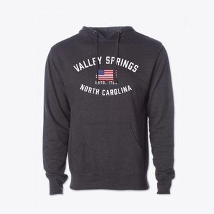 Valley Springs North Carolina Patriot Cotton Hoodie Sweatshirt
