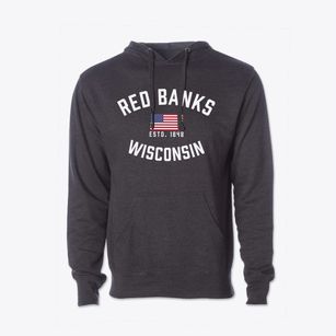 Red Banks Wisconsin Patriot Cotton Hoodie Sweatshirt
