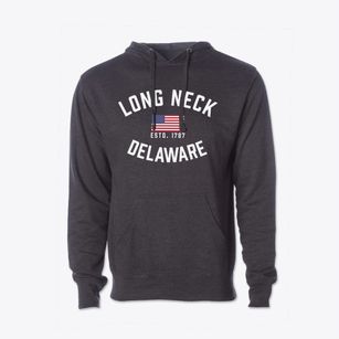 Long Neck Delaware Patriot Cotton Hoodie Sweatshirt