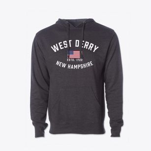 West Derry New Hampshire Patriot Cotton Hoodie Sweatshirt