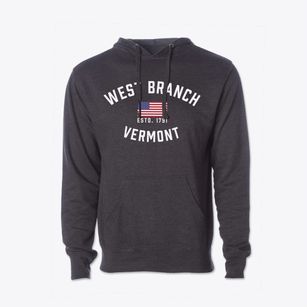 West Branch Vermont Patriot Cotton Hoodie Sweatshirt