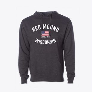 Red Mound Wisconsin Patriot Cotton Hoodie Sweatshirt