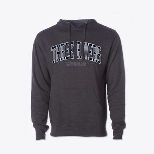 Three Rivers Michigan Traditional Cotton Hoodie Sweatshirt