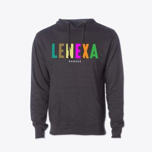 Lenexa Kansas Color Pop Cotton Hoodie Sweatshirt