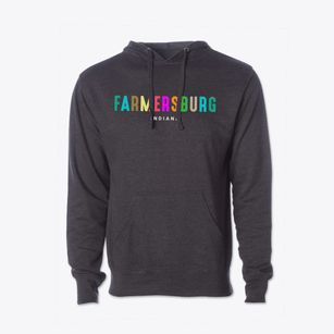 Farmersburg Indiana Color Pop Cotton Hoodie Sweatshirt