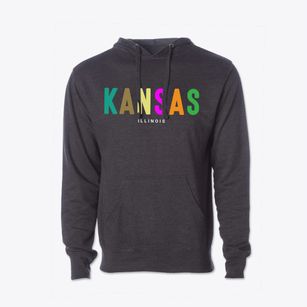 Kansas Illinois Color Pop Cotton Hoodie Sweatshirt
