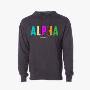 Alpha Illinois Color Pop Cotton Hoodie Sweatshirt