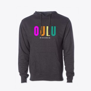 Oulu Wisconsin Color Pop Cotton Hoodie Sweatshirt