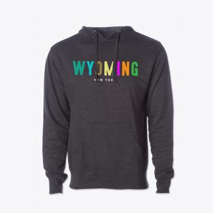Wyoming New York Color Pop Cotton Hoodie Sweatshirt