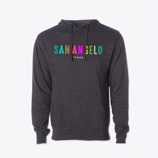 San Angelo Texas Color Pop Cotton Hoodie Sweatshirt