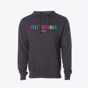 Holly Springs Georgia Color Pop Cotton Hoodie Sweatshirt