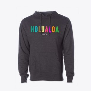 Holualoa Hawaii Color Pop Cotton Hoodie Sweatshirt