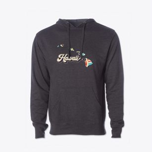  Hawaii Retro Art Cotton Hoodie Sweatshirt