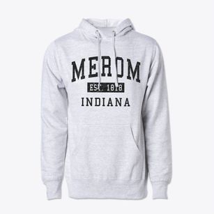 Merom Indiana Classic Established Cotton Hoodie Sweatshirt