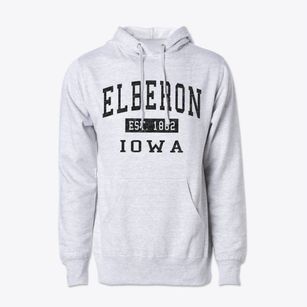 Elberon Iowa Classic Established Cotton Hoodie Sweatshirt