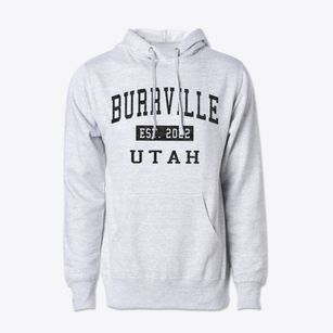 Burrville Utah Classic Established Cotton Hoodie Sweatshirt