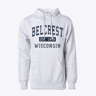 Belcrest Wisconsin Classic Established Cotton Hoodie Sweatshirt