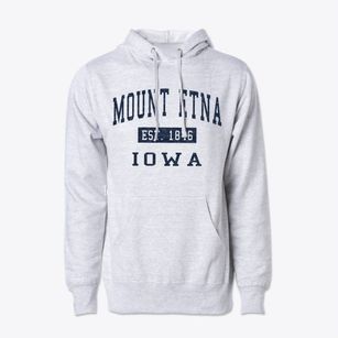 Mount Etna Iowa Classic Established Cotton Hoodie Sweatshirt