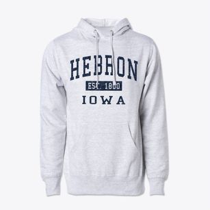Hebron Iowa Classic Established Cotton Hoodie Sweatshirt