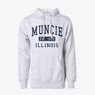 Muncie Illinois Classic Established Cotton Hoodie Sweatshirt