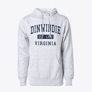 Dinwiddie Virginia Classic Established Cotton Hoodie Sweatshirt