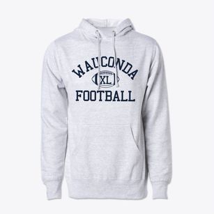 Wauconda Grade School Classic Football Cotton Hoodie Sweatshirt