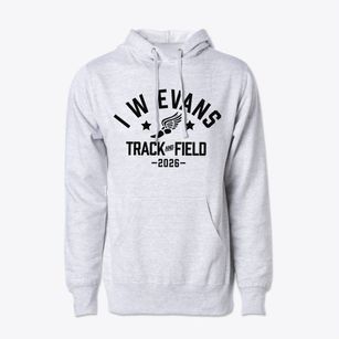 I W Evans Intermediate School Track and Field Cotton Hoodie Sweatshirt