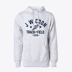 J W Coon Elementary School Track and Field Cotton Hoodie Sweatshirt