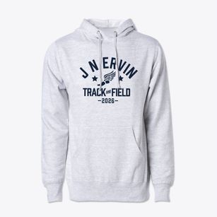 J N Ervin Elementary School Track and Field Cotton Hoodie Sweatshirt