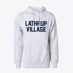 Lathrup Village Michigan Classic Block Cotton Hoodie Sweatshirt