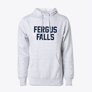Fergus Falls Minnesota Classic Block Cotton Hoodie Sweatshirt
