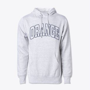Orange Massachusetts Trendy Block Cotton Hoodie Sweatshirt