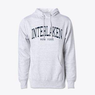 Interlaken New York Traditional Cotton Hoodie Sweatshirt