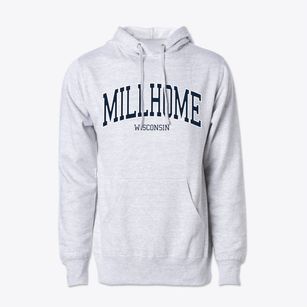 Millhome Wisconsin Traditional Cotton Hoodie Sweatshirt