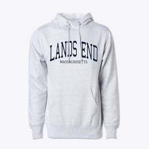 Lands End Massachusetts Traditional Cotton Hoodie Sweatshirt
